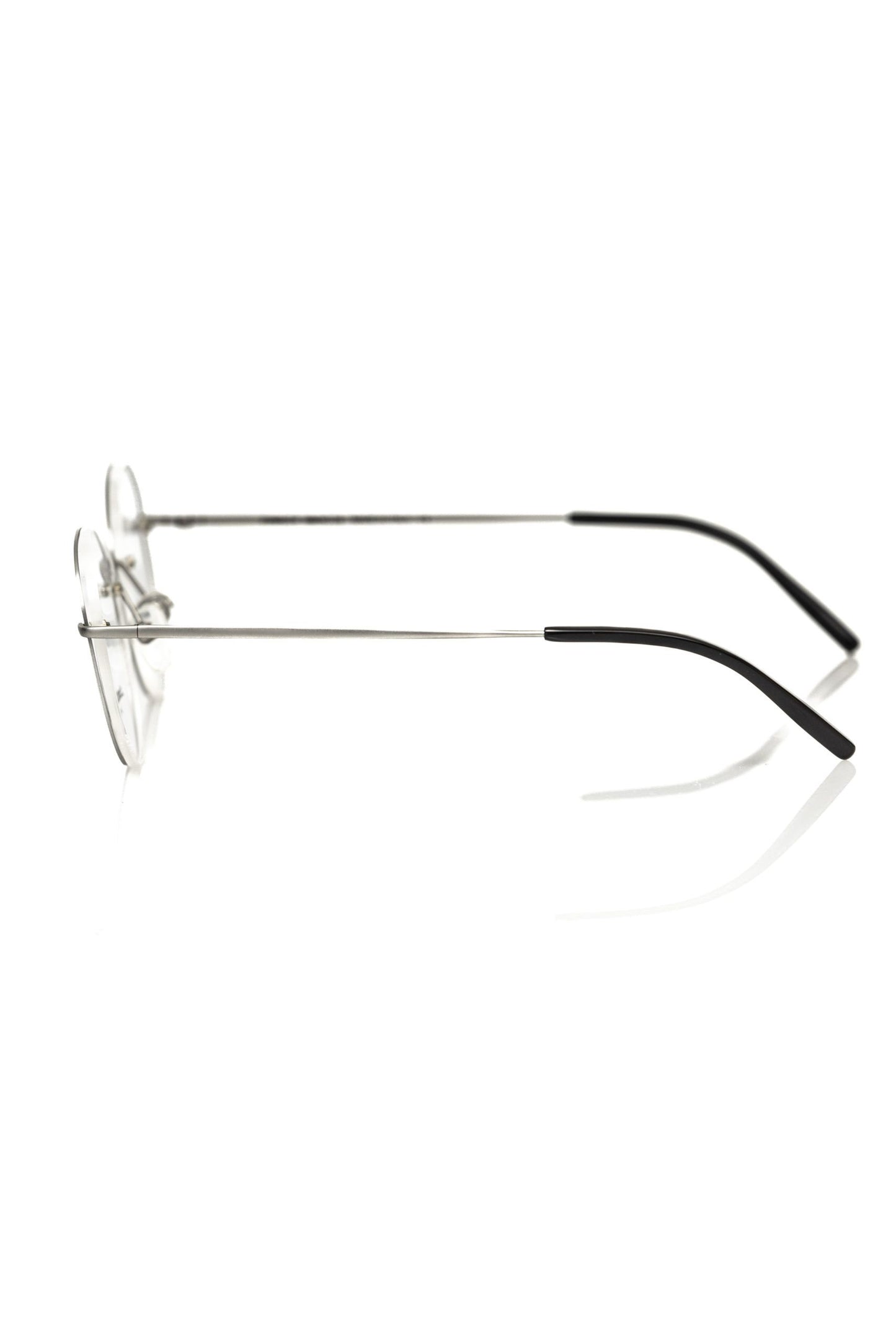 Frankie Morello Elegante silberne runde Metallbrille