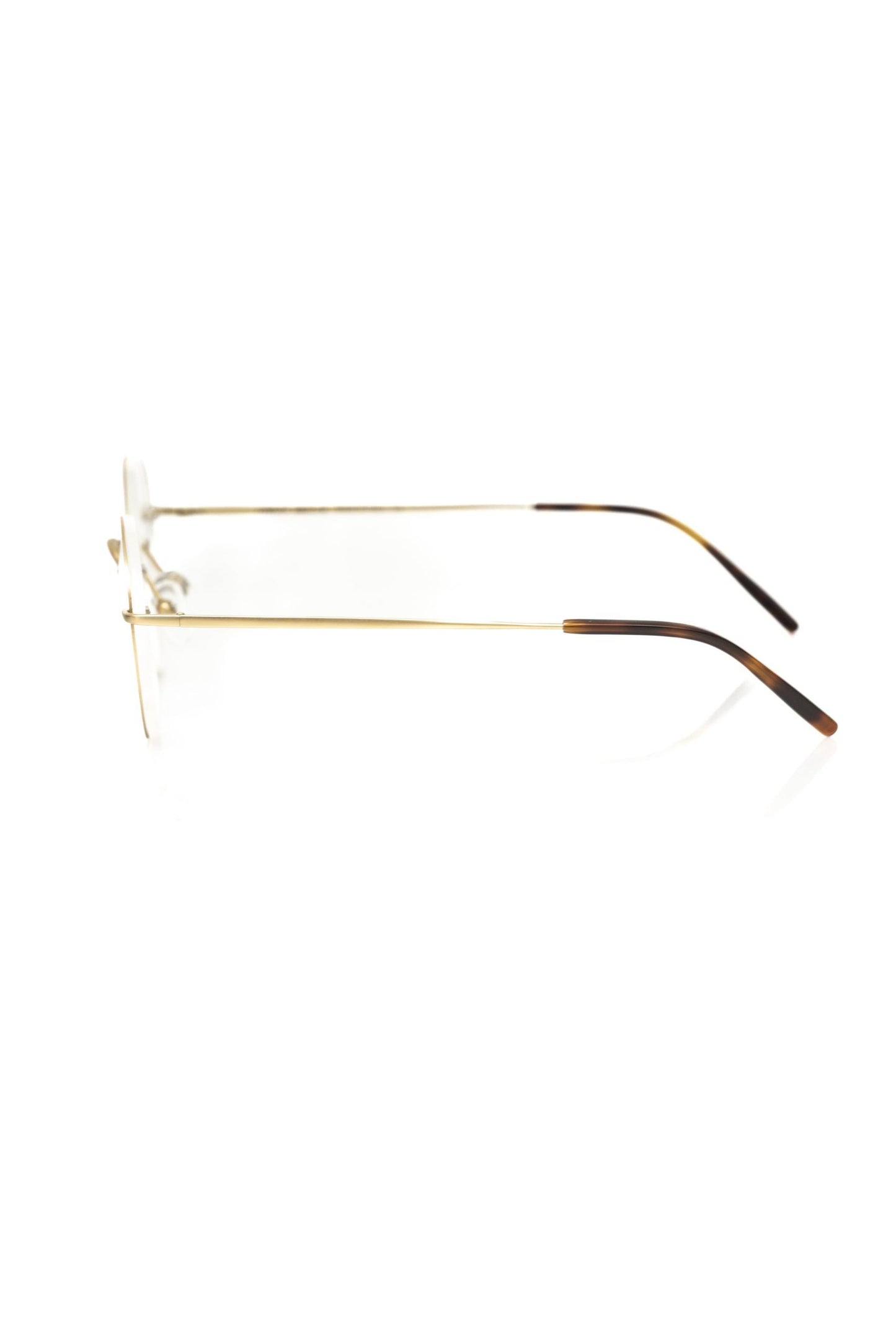 Frankie Morello Elegante, mattgoldene, runde Brille