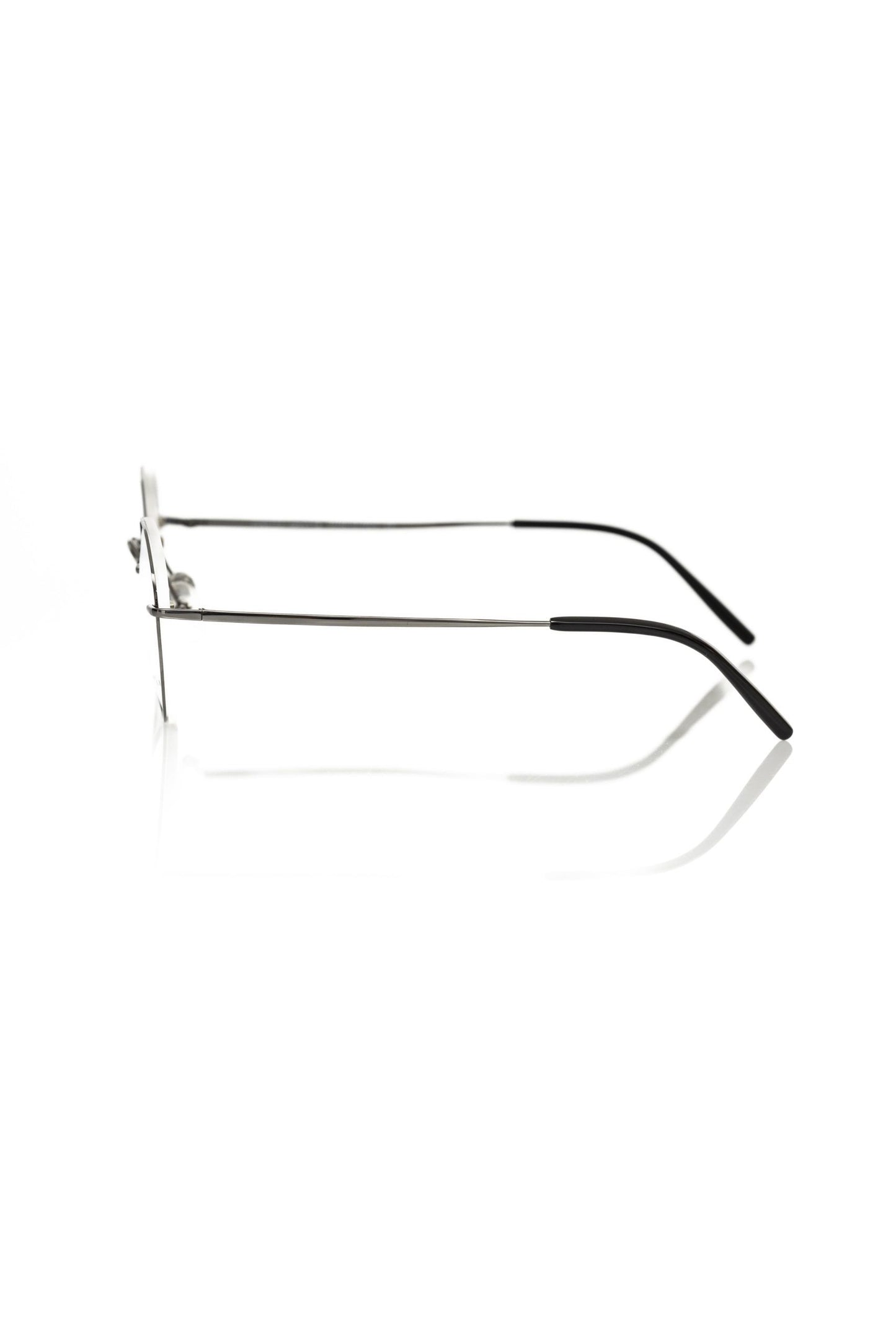 Frankie Morello Gun Barrel Grey Round Metal Eyeglasses