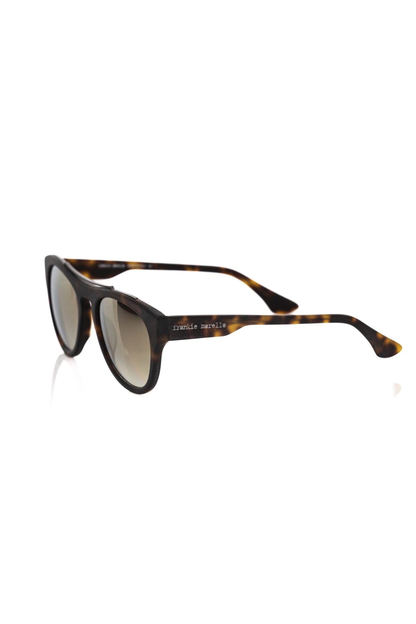 Frankie Morello Schicke Havana Wayfarer-Sonnenbrille mit getönten Gläsern