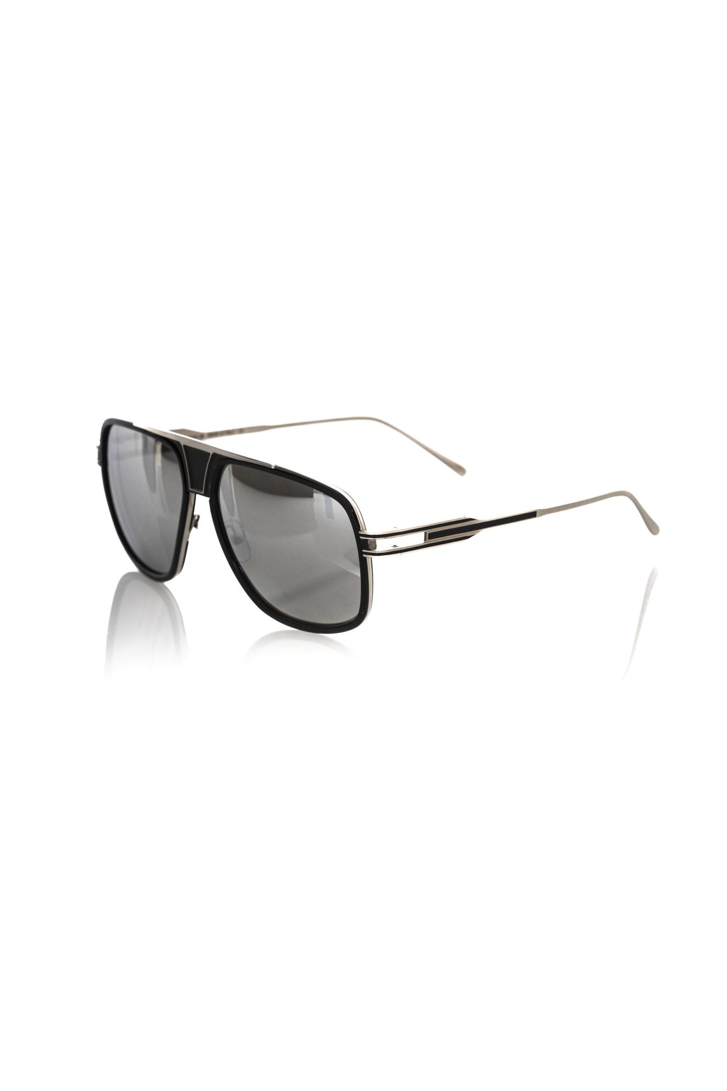 Frankie Morello Sleek Metallic Fibre Shield Sonnenbrille