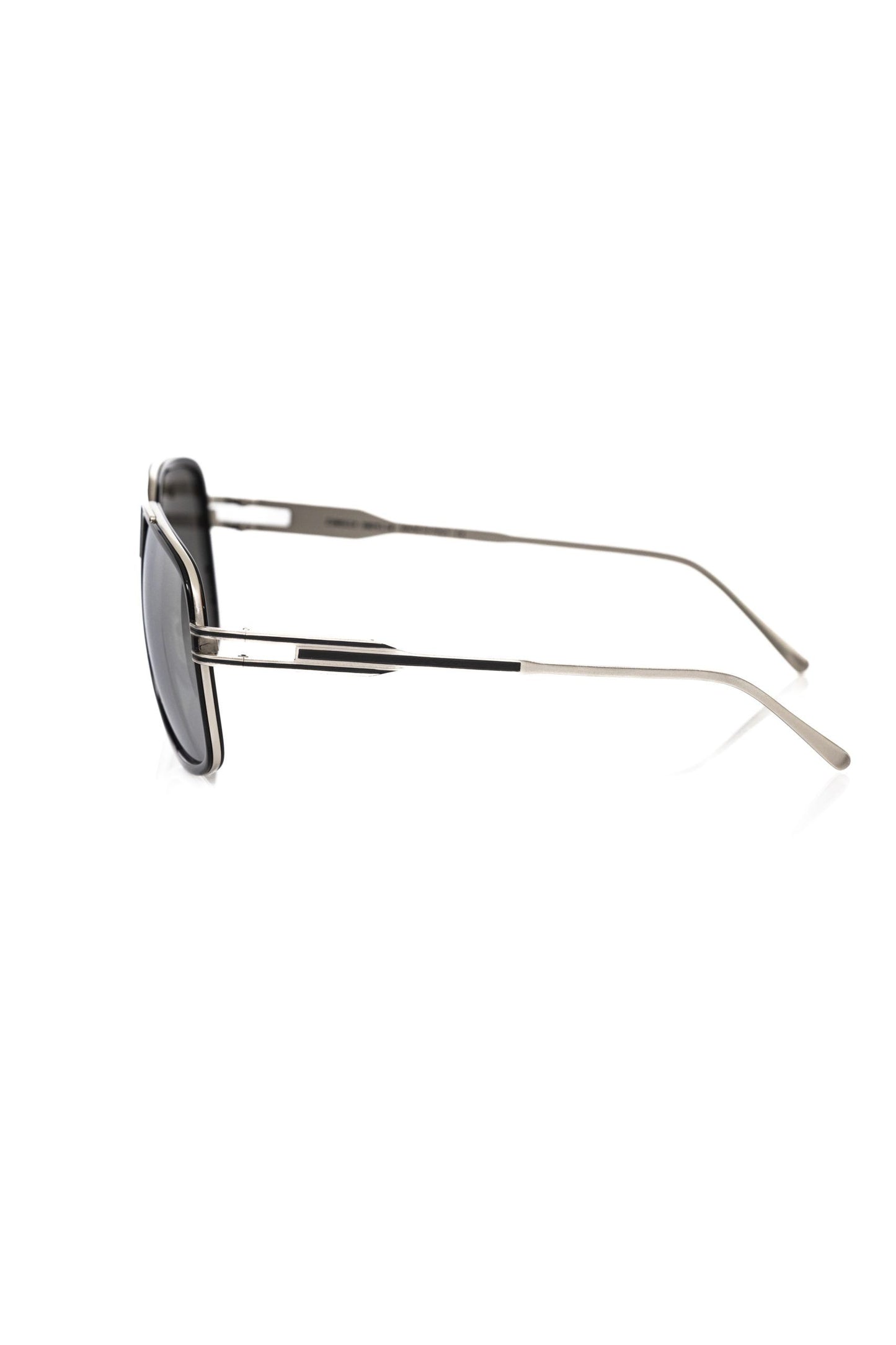 Frankie Morello Sleek Metallic Fibre Shield Sonnenbrille