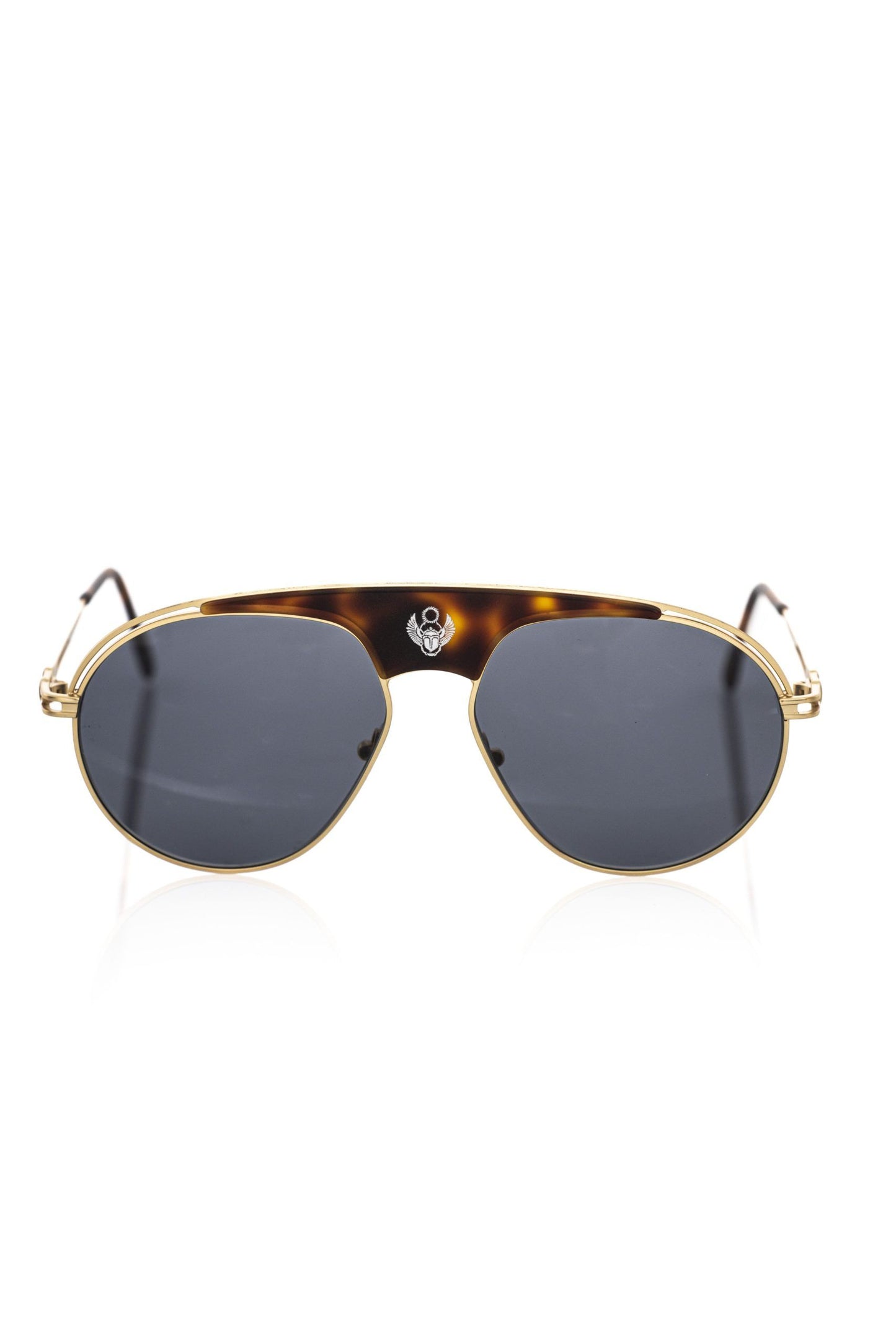 Frankie Morello Sleek Shield Sonnenbrille mit metallischen Akzenten