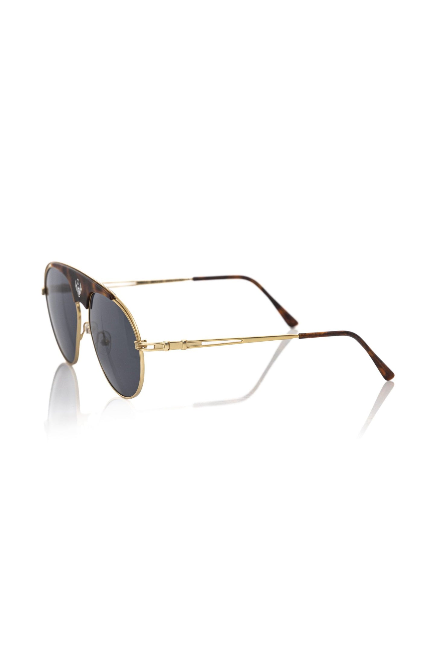 Frankie Morello Sleek Shield Sonnenbrille mit metallischen Akzenten