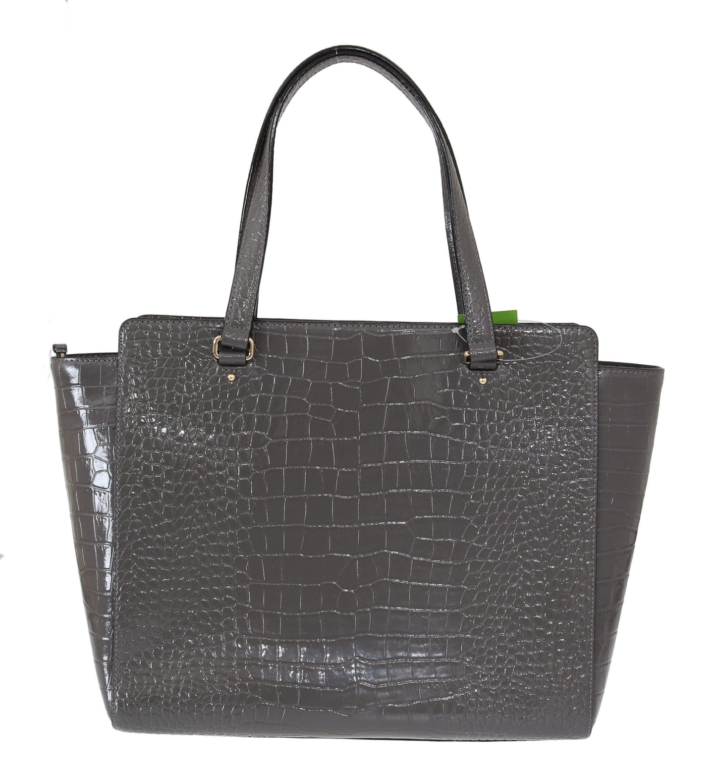 Kate Spade Grey Elissa Bristol Drive Croc Hand Bag