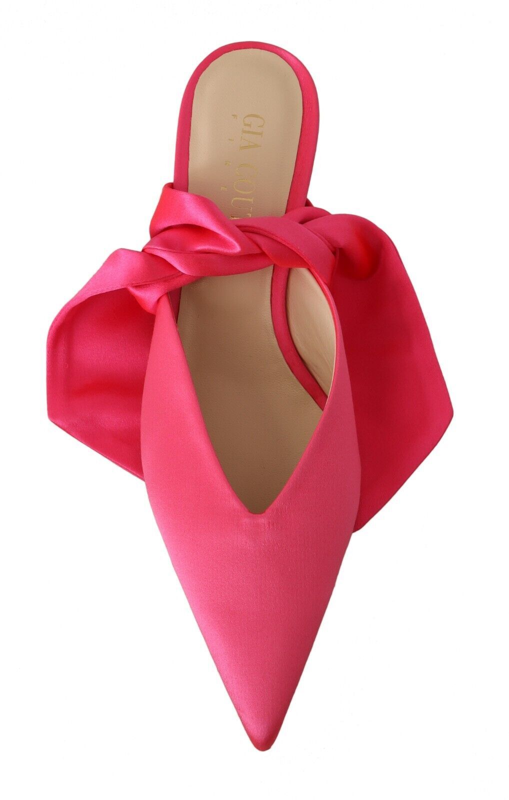 GIA COUTURE Rosa Leder-Schnürschuhe mit Kitten-Heels-Pumps