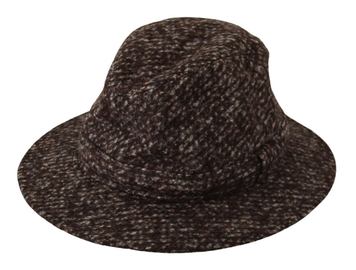 Dolce &amp; Gabbana Grey Melange Blended Textured Tweed Hat