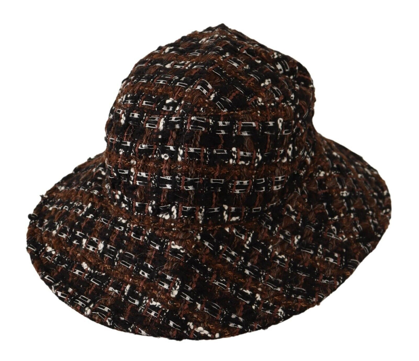 Dolce &amp; Gabbana Multicolor na Tela na Pinagtagpi ng Malapad na Brim Bucket Hat