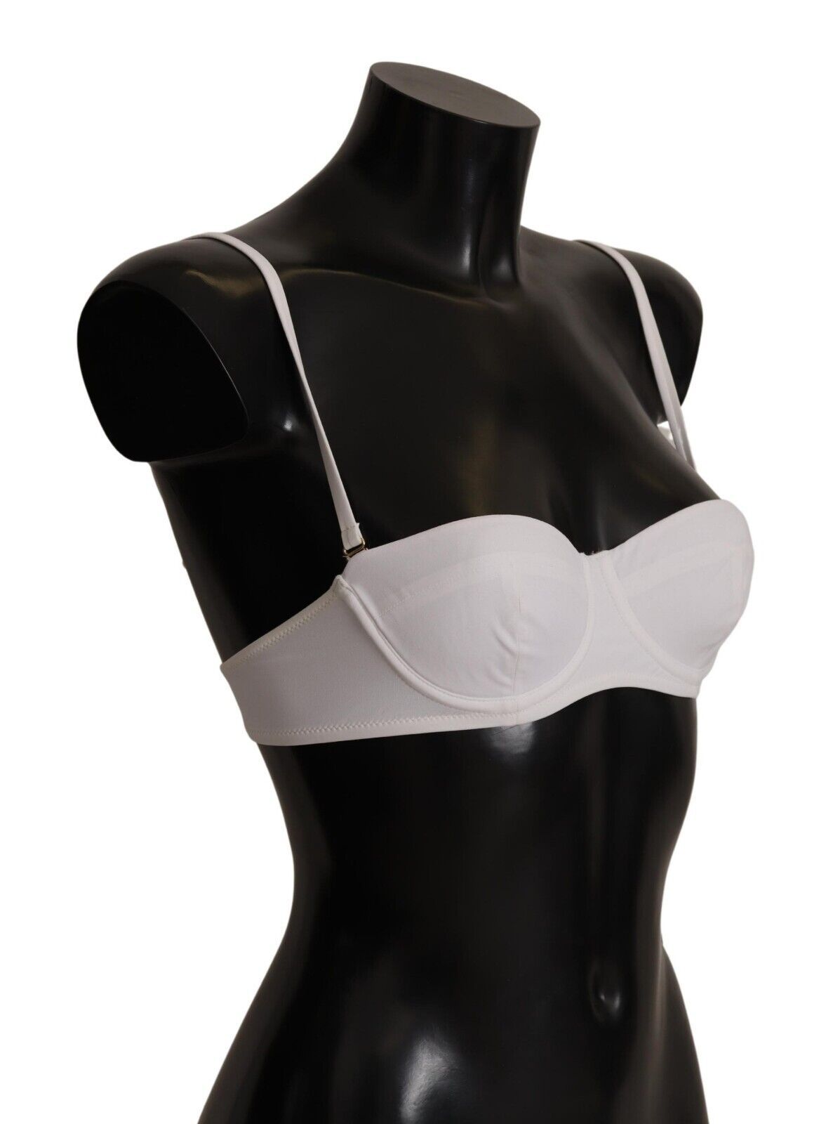 Dolce &amp; Gabbana White Nylon Semi Pad Balconnet Bra Underwear