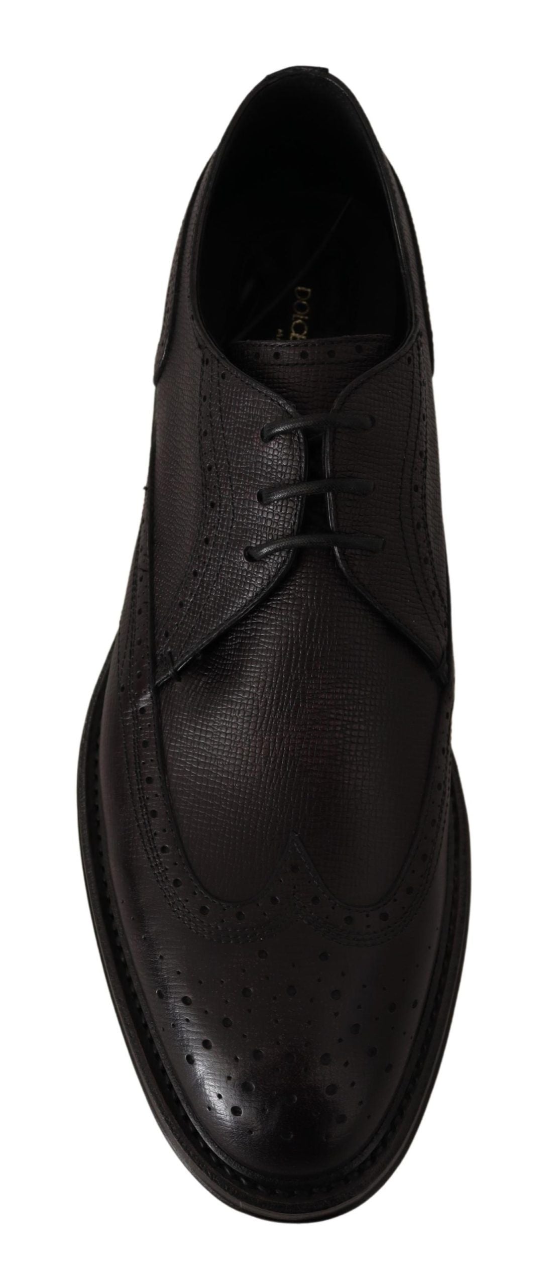 Dolce &amp; Gabbana Purple Wingtip Leather Derby Shoes