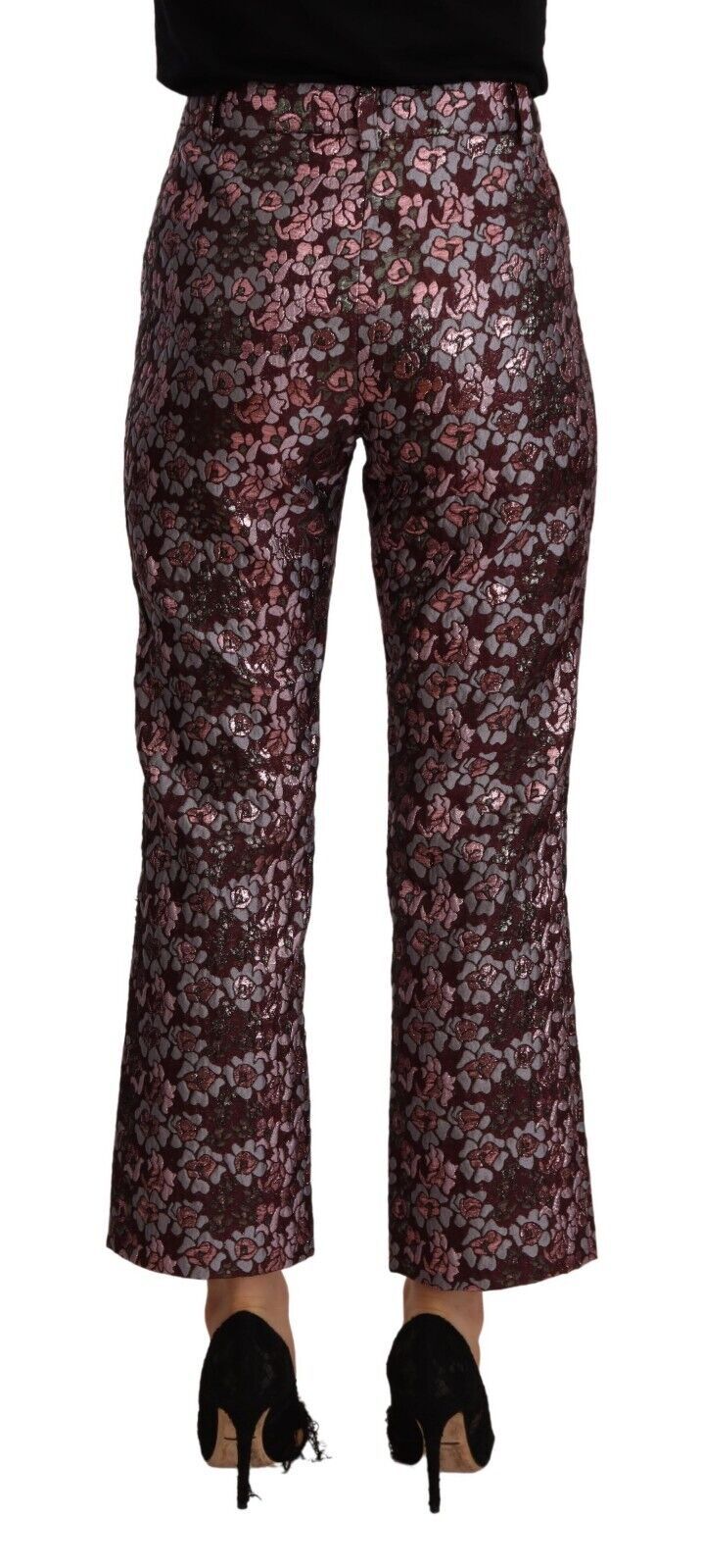 Mehrfarbige, ausgestellte, kurze Hose aus Jacquard mit Blumenmuster von House of Holland