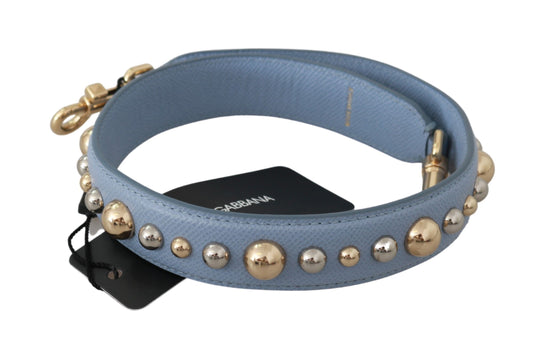 Dolce &amp; Gabbana Blue Leather Handbag Accessory Shoulder Strap