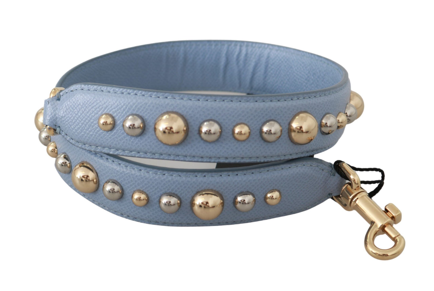 Dolce &amp; Gabbana Blue Leather Handbag Accessory Shoulder Strap