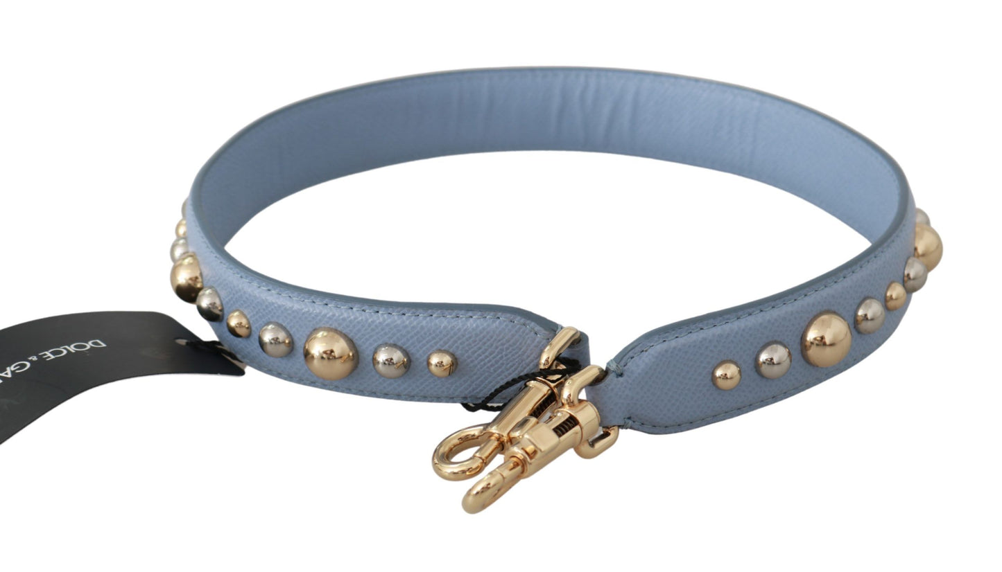 Dolce &amp; Gabbana Blue Leather Handbag Accessory Shoulder Strap