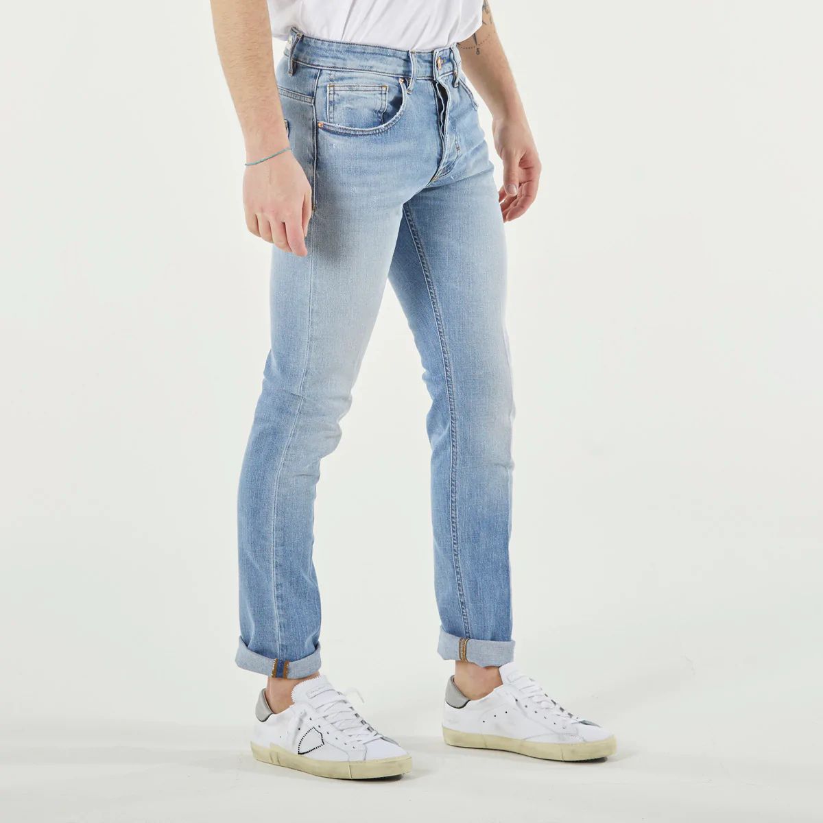 Don The Fuller Light Blue Cotton Jeans at Pant