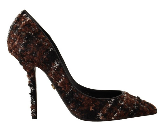 Dolce &amp; Gabbana Multicolor Tweed Pointed Stiletto Pumps Shoes