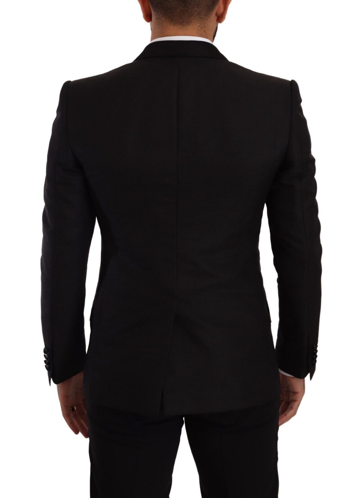 Schwarzer, schmal geschnittener, zweiteiliger SICILIA-Blazer von Dolce &amp; Gabbana