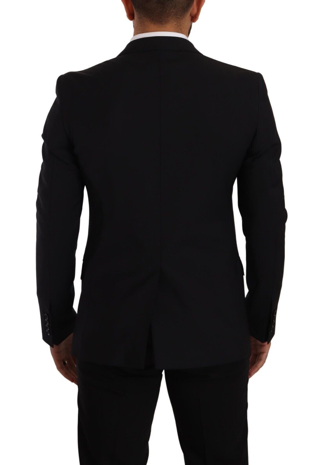 Dolce &amp; Gabbana Black Slim Fit Vest 2 Button MARTINI Blazer