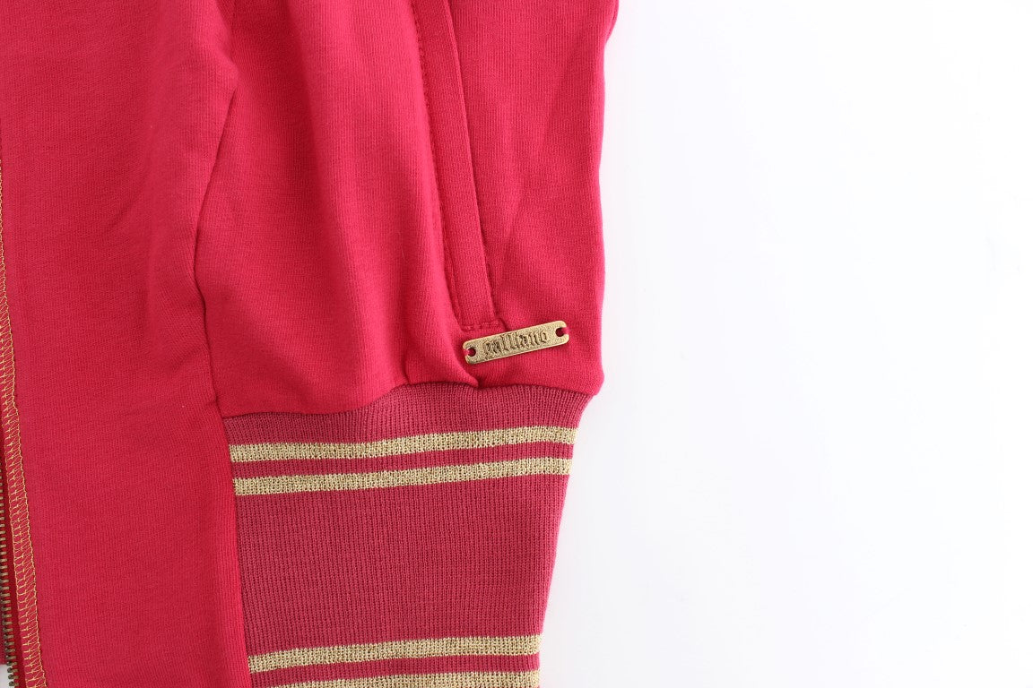 John Galliano Pink Mock Zip Cardigan Sweatshirt Pullover