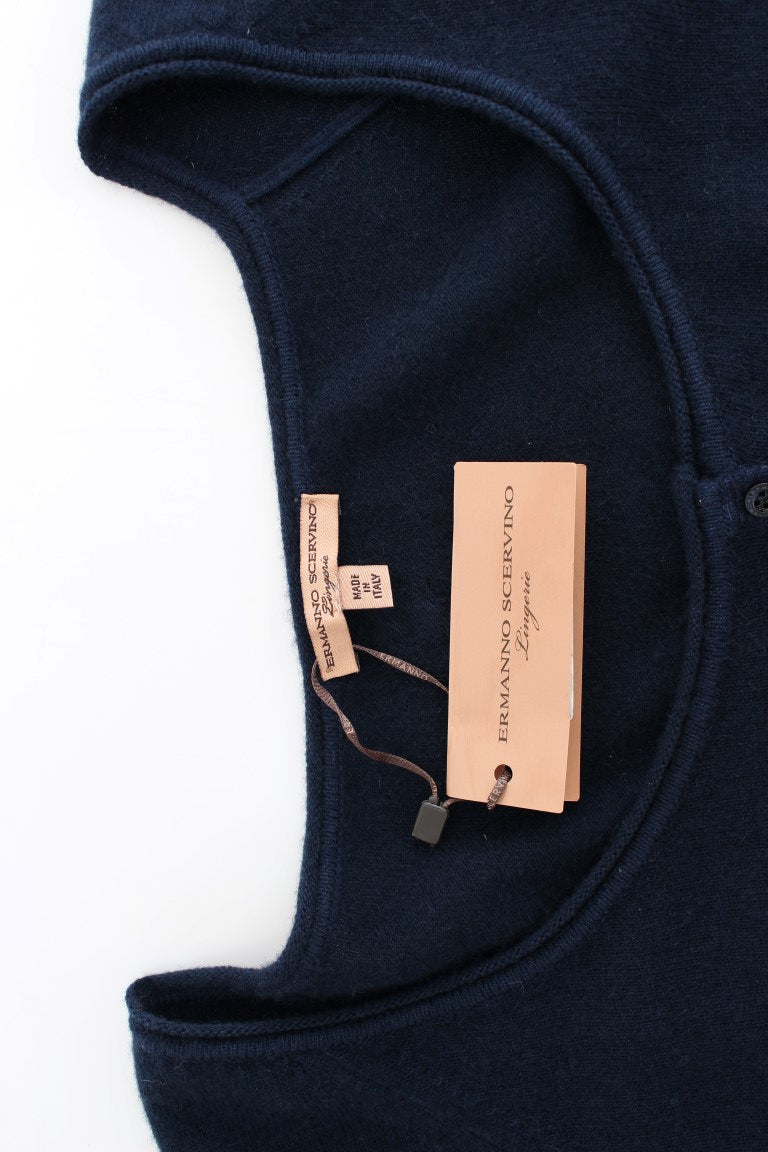 Blauer Kaschmir-Cardigan von Ermanno Scervino