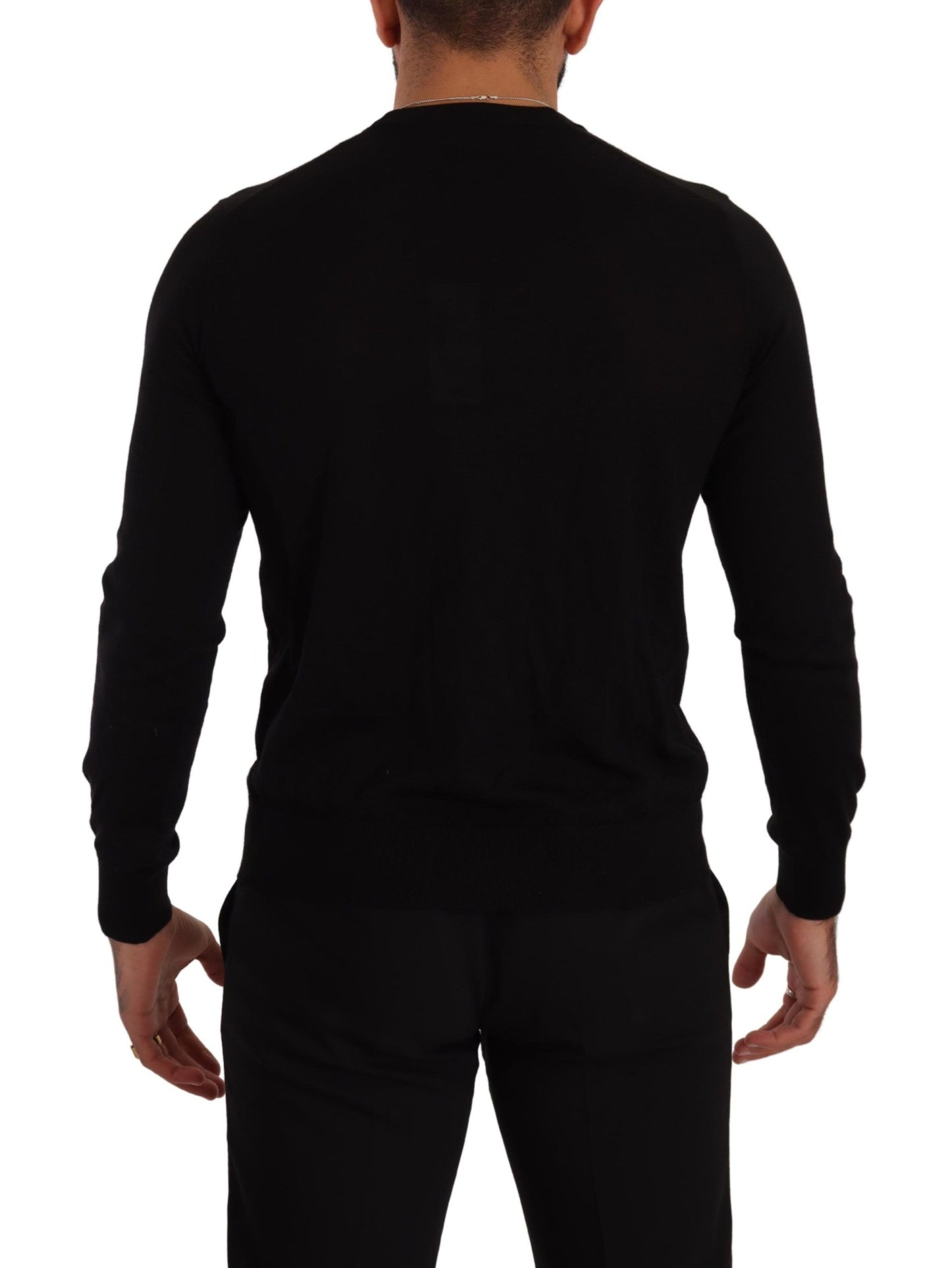 Dolce &amp; Gabbana Black Cashmere Button Down Cardigan Sweater