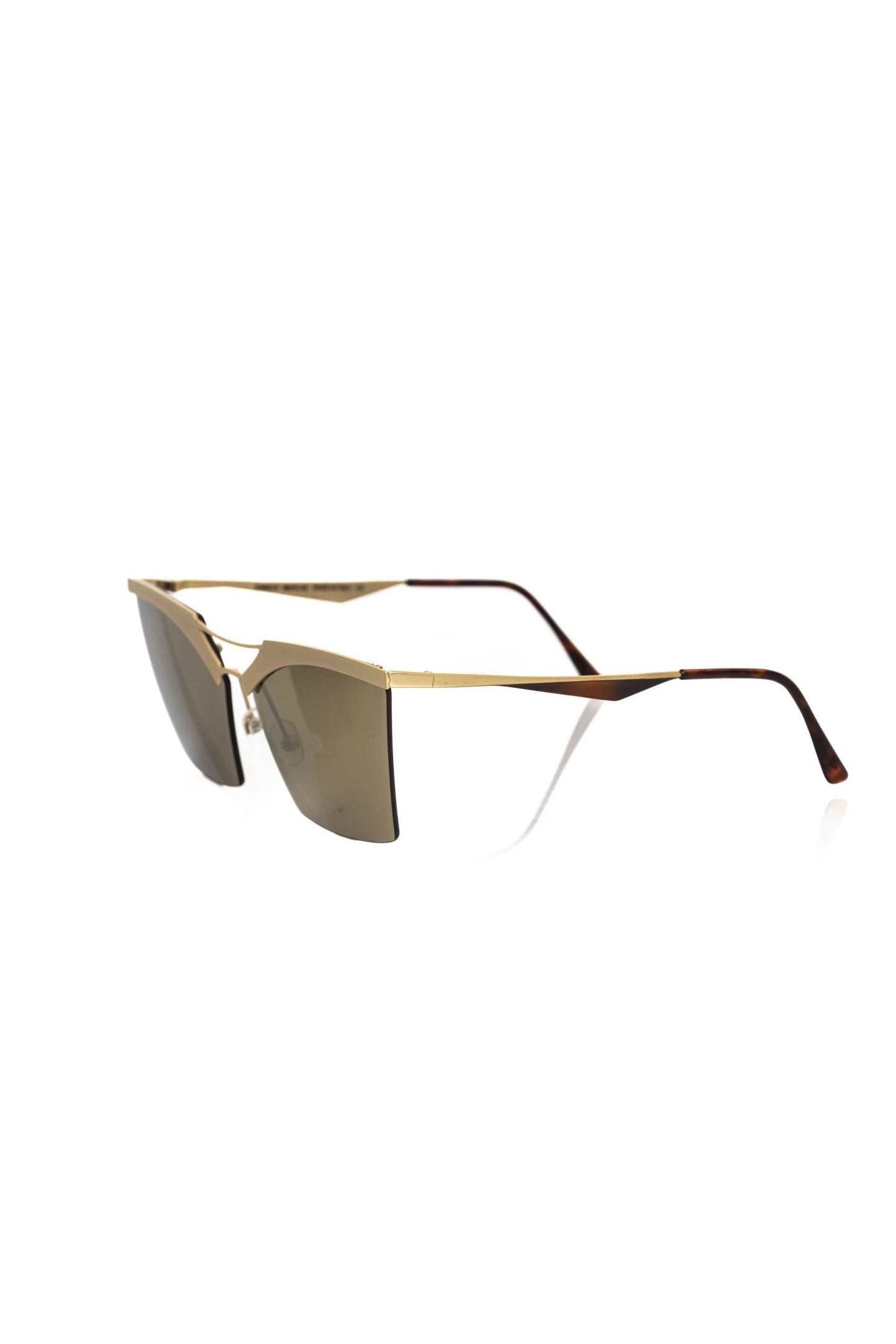 Frankie Morello Elegante Champagnerfarbene Clubmaster-Sonnenbrille