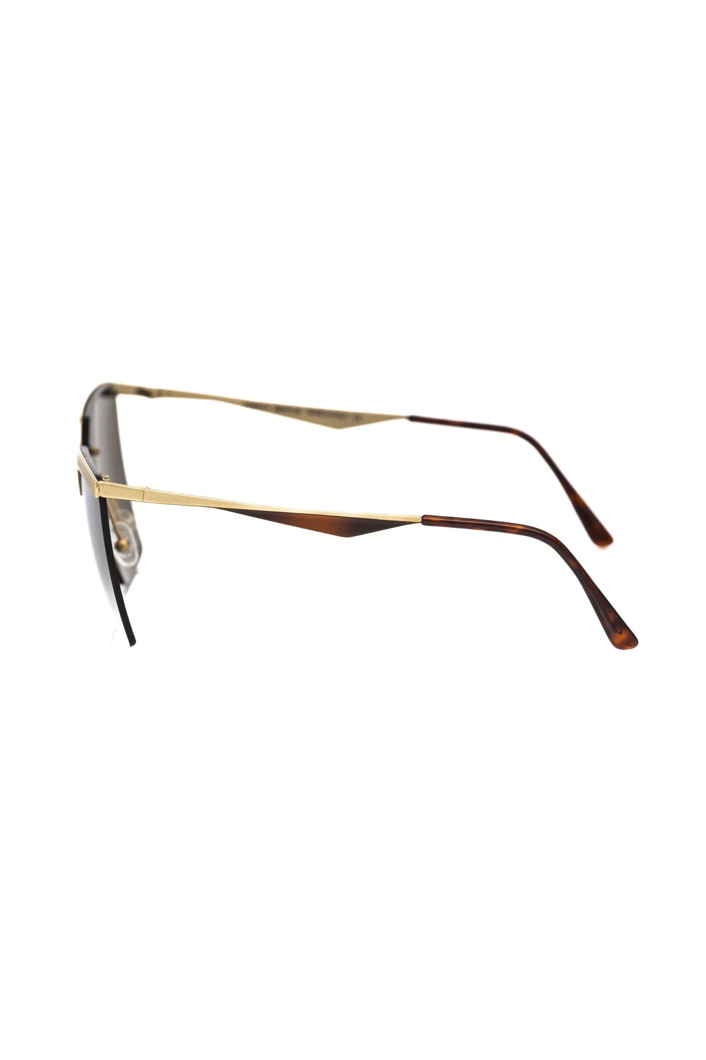 Frankie Morello Elegante Champagnerfarbene Clubmaster-Sonnenbrille