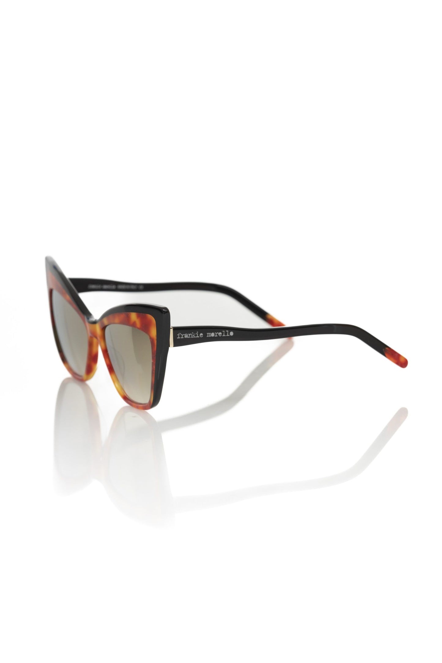 Frankie Morello Elegante Cat-Eye-Sonnenbrille in Schildpattoptik