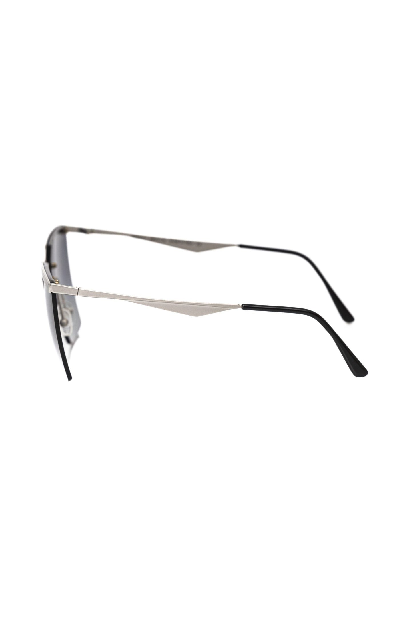 Frankie Morello Elegante Clubmaster-Sonnenbrille in Silber