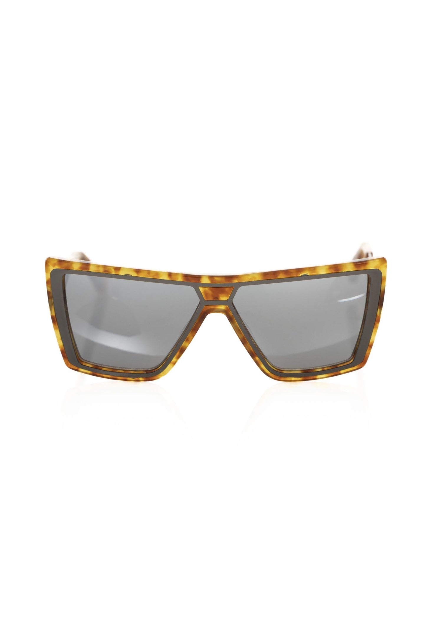 Frankie Morello Brown Acetate Women Sunglass