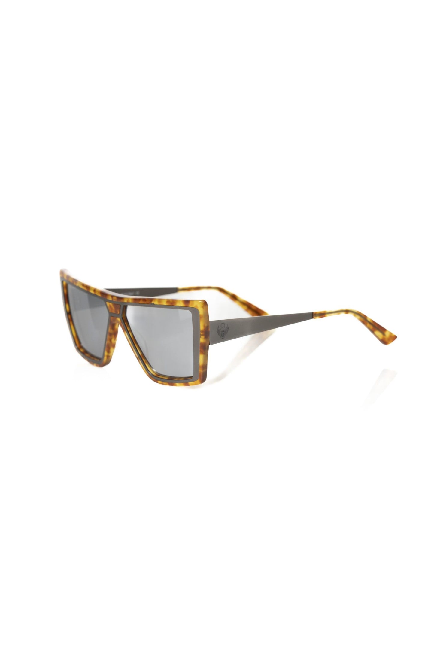 Frankie Morello Brown Acetate Women Sunglass