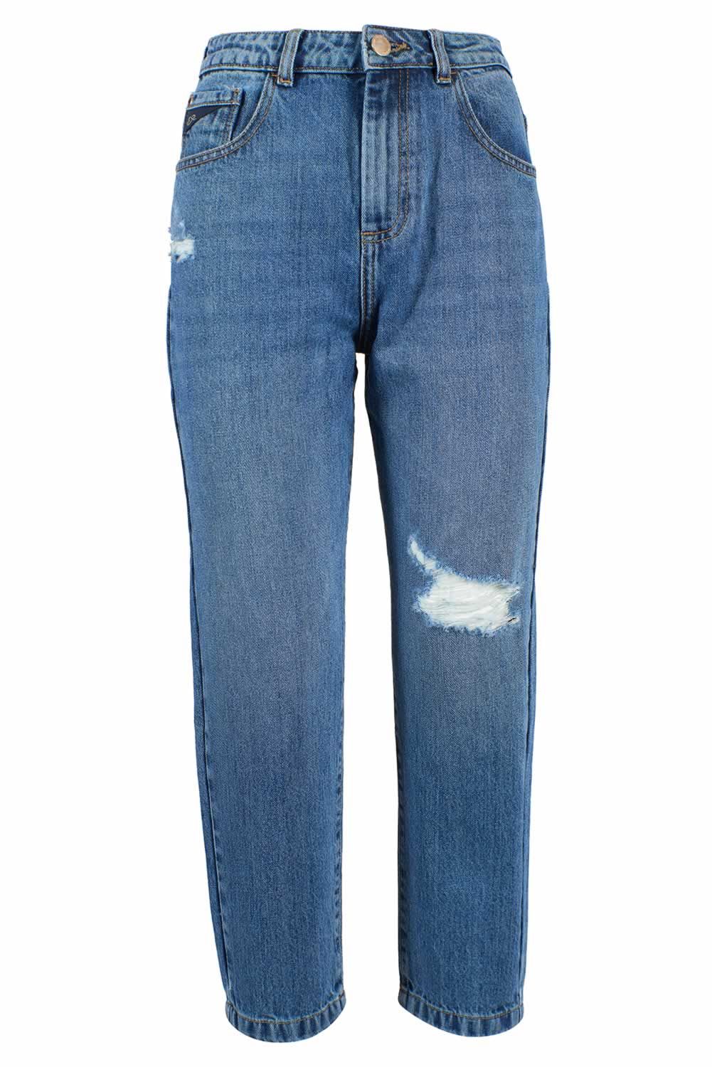 Oo Zee Blue Cotton Jeans &amp; Pant