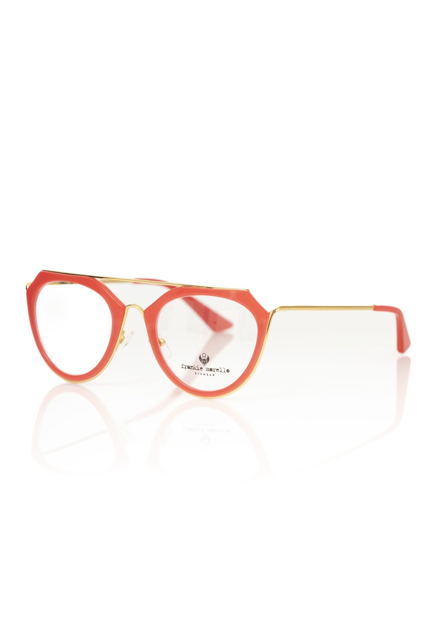 Frankie Morello Chic Aviator Eyeglasses na may Coral Accent