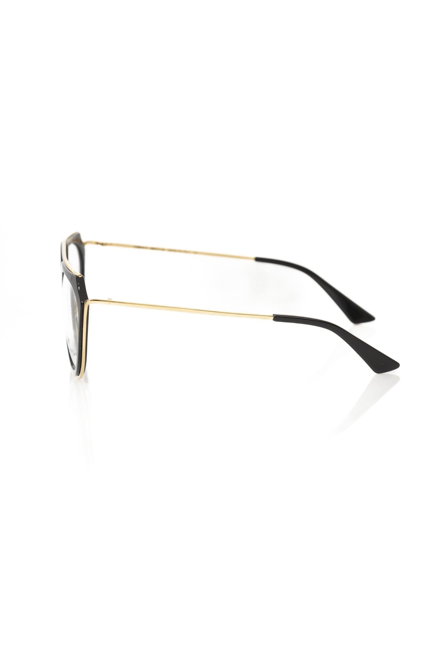 Frankie Morello Chic Aviator Eyeglasses na may Black at Gold Accent