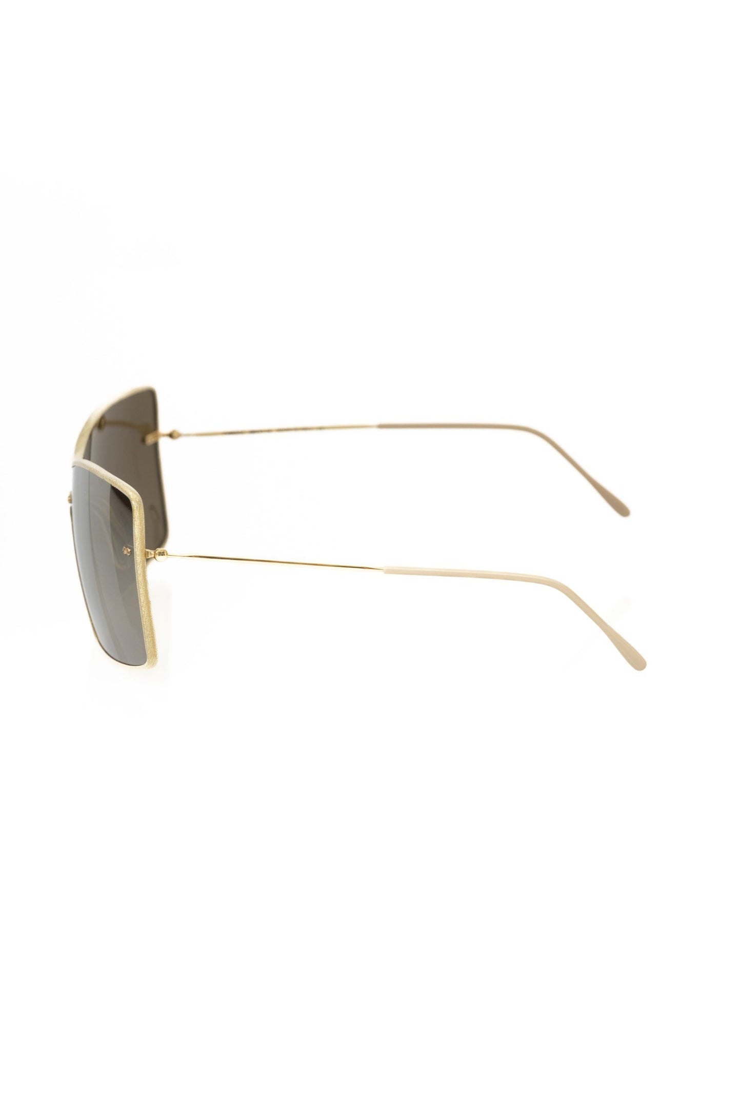 Frankie Morello – Elegante Shield-Sonnenbrille mit Champagner-Spiegelglas