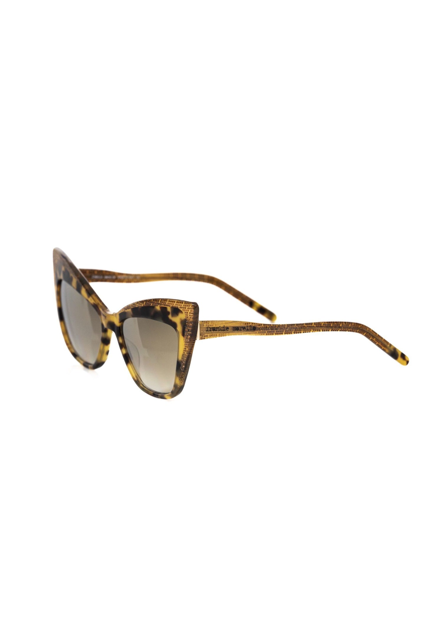 Frankie Morello Glamorous Yellow Turtle Cat-Eye-Sonnenbrille