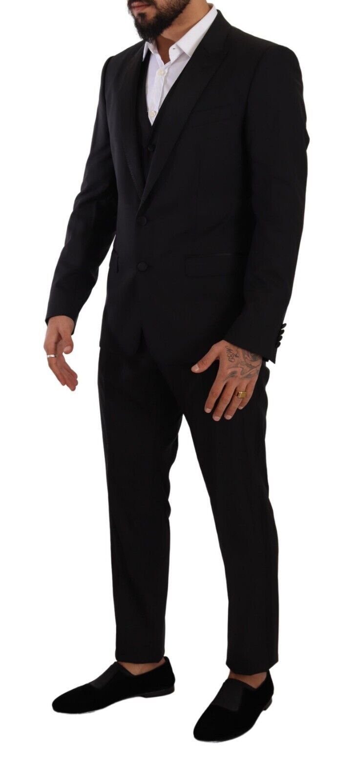 Dolce &amp; Gabbana Black MARTINI Single Breasted 3 Piece Suit