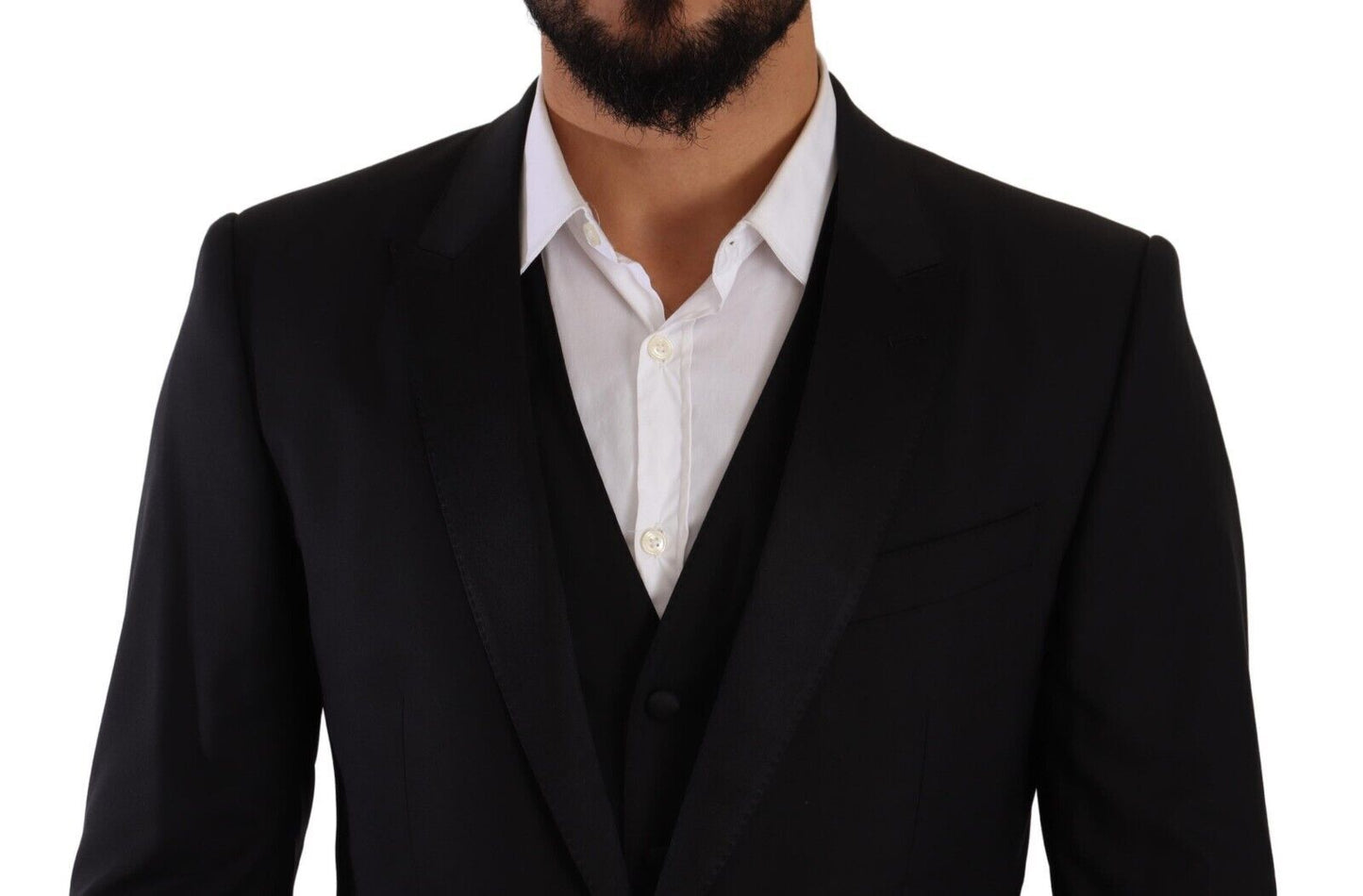 Dolce &amp; Gabbana Black MARTINI Single Breasted 3 Piece Suit