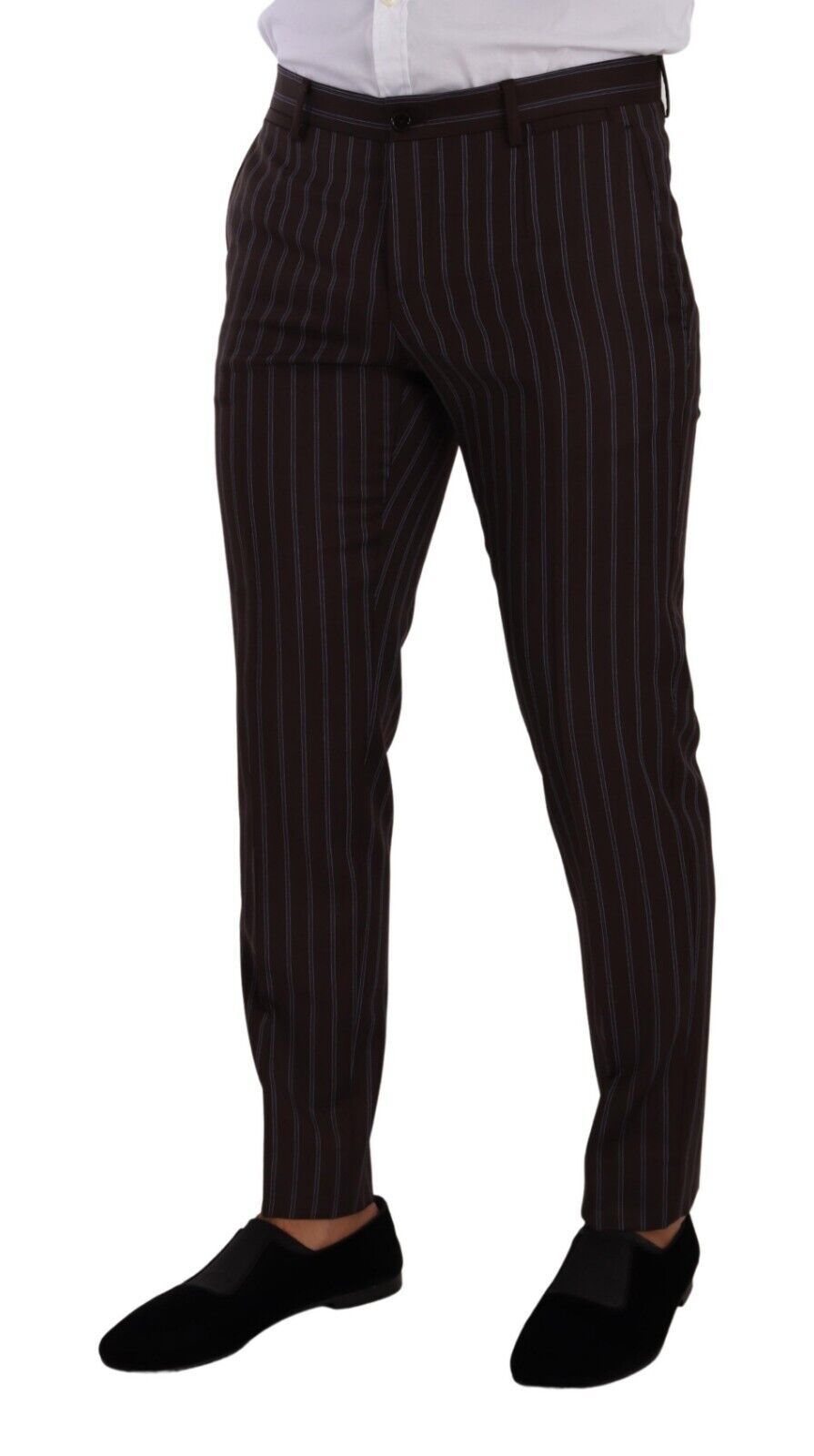 Dolce &amp; Gabbana Bordeaux MARTINI Striped Slim Fit 2 Piece Suit