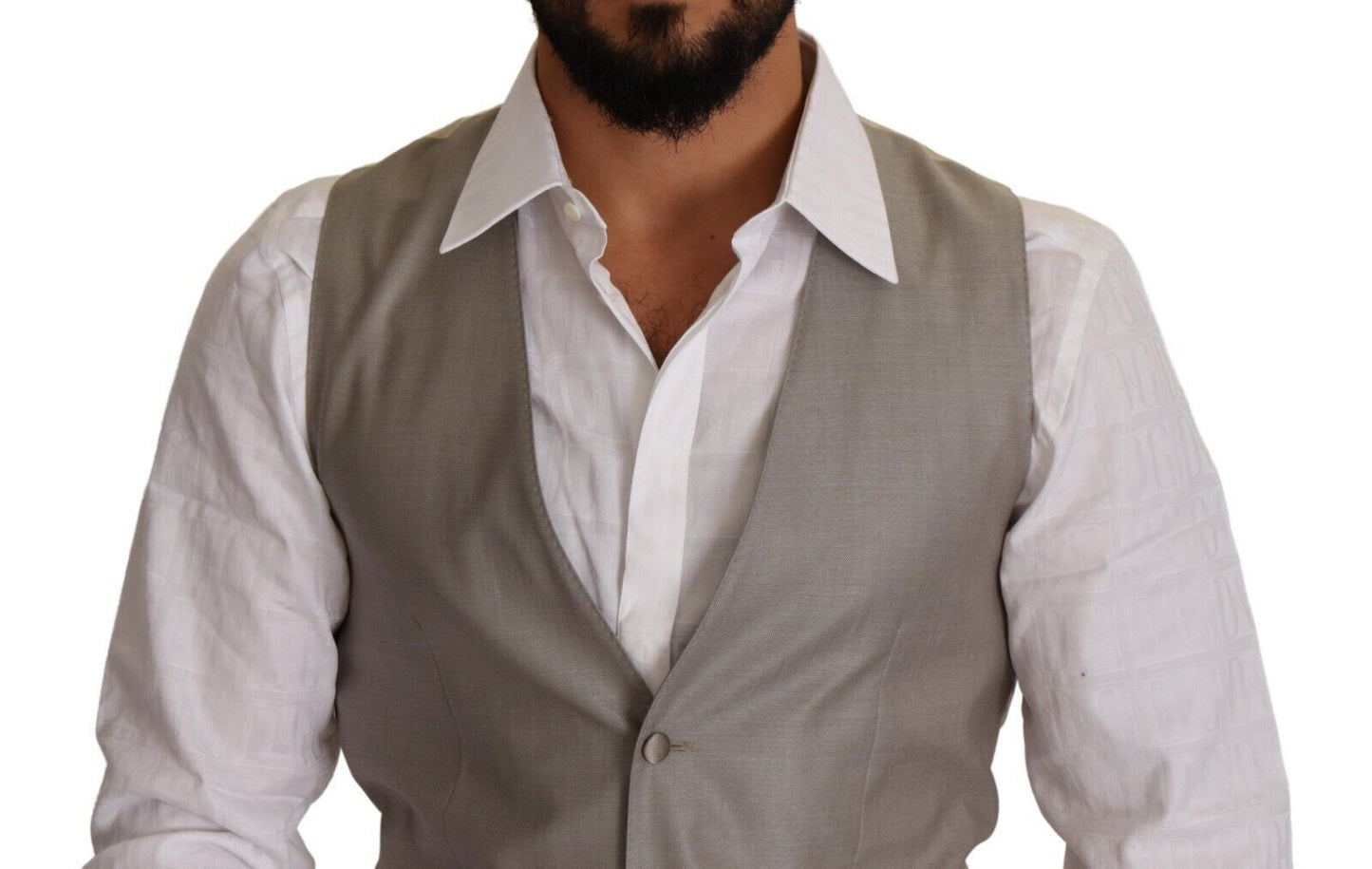 Dolce &amp; Gabbana Beige Wool Single Breasted Waistcoat Vest