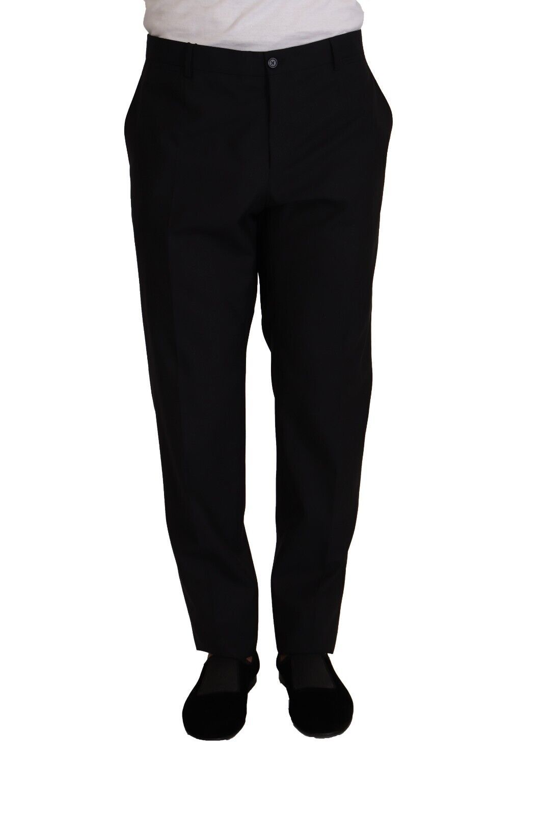 Dolce &amp; Gabbana Blue Wool Silk Formal Trouser Dress Pants