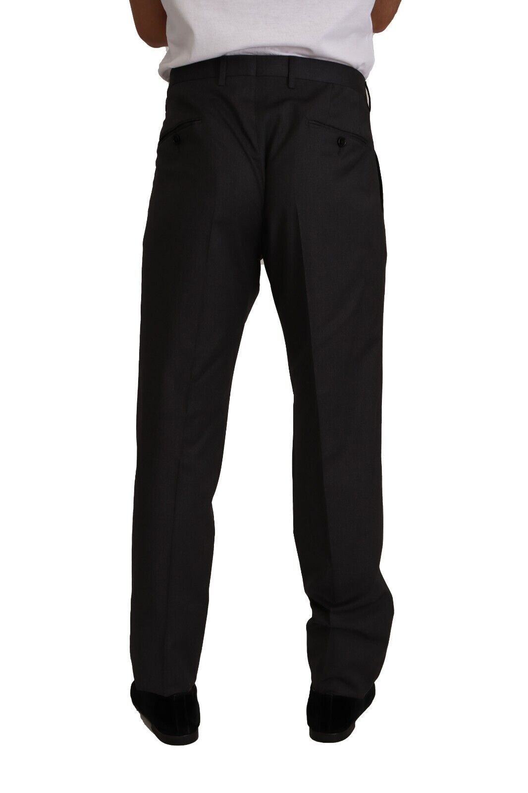 Dolce &amp; Gabbana Grey Wool Formal Tuxedo Trouser Dress Pants