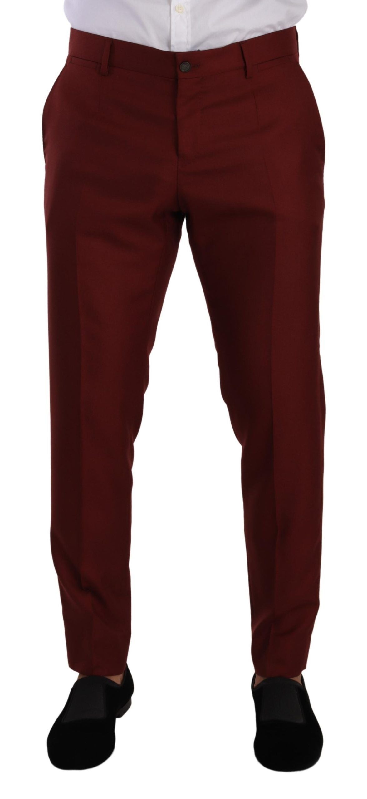 Dolce &amp; Gabbana Red Cashmere Silk Dress Panlalaking Pantalon