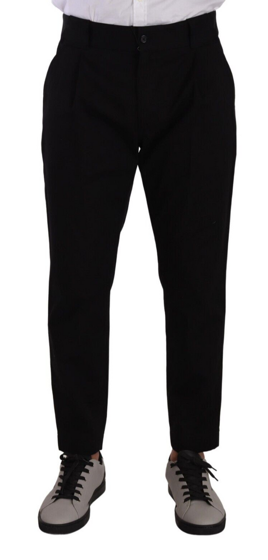 Dolce &amp; Gabbana Black Cotton Stretch Chinos Trouser Jeans