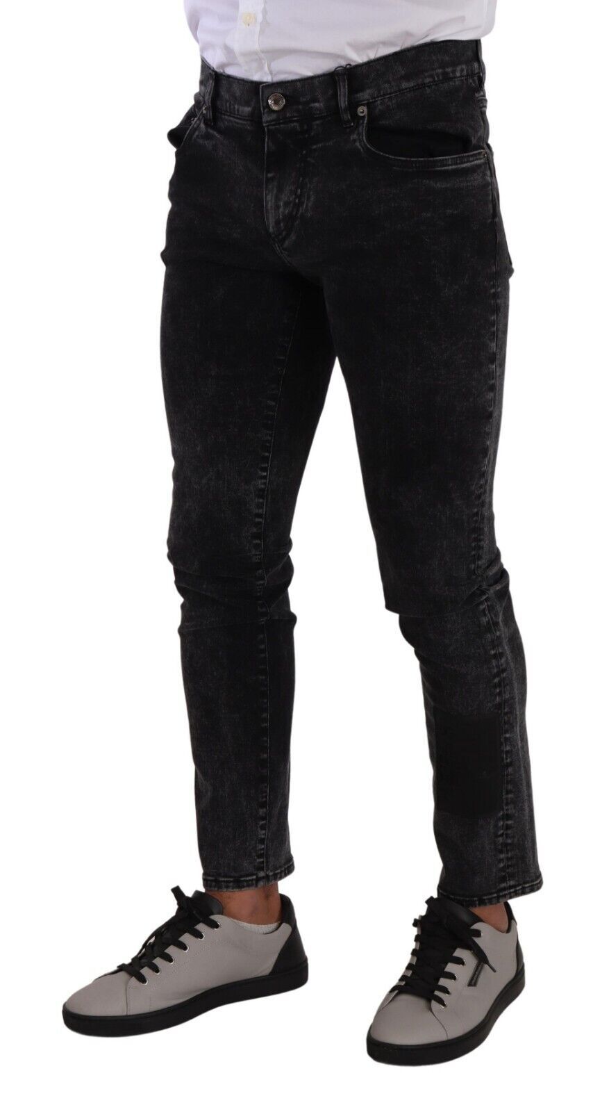 Dolce &amp; Gabbana Black Cotton Stretch Skinny Denim Trouser Jeans