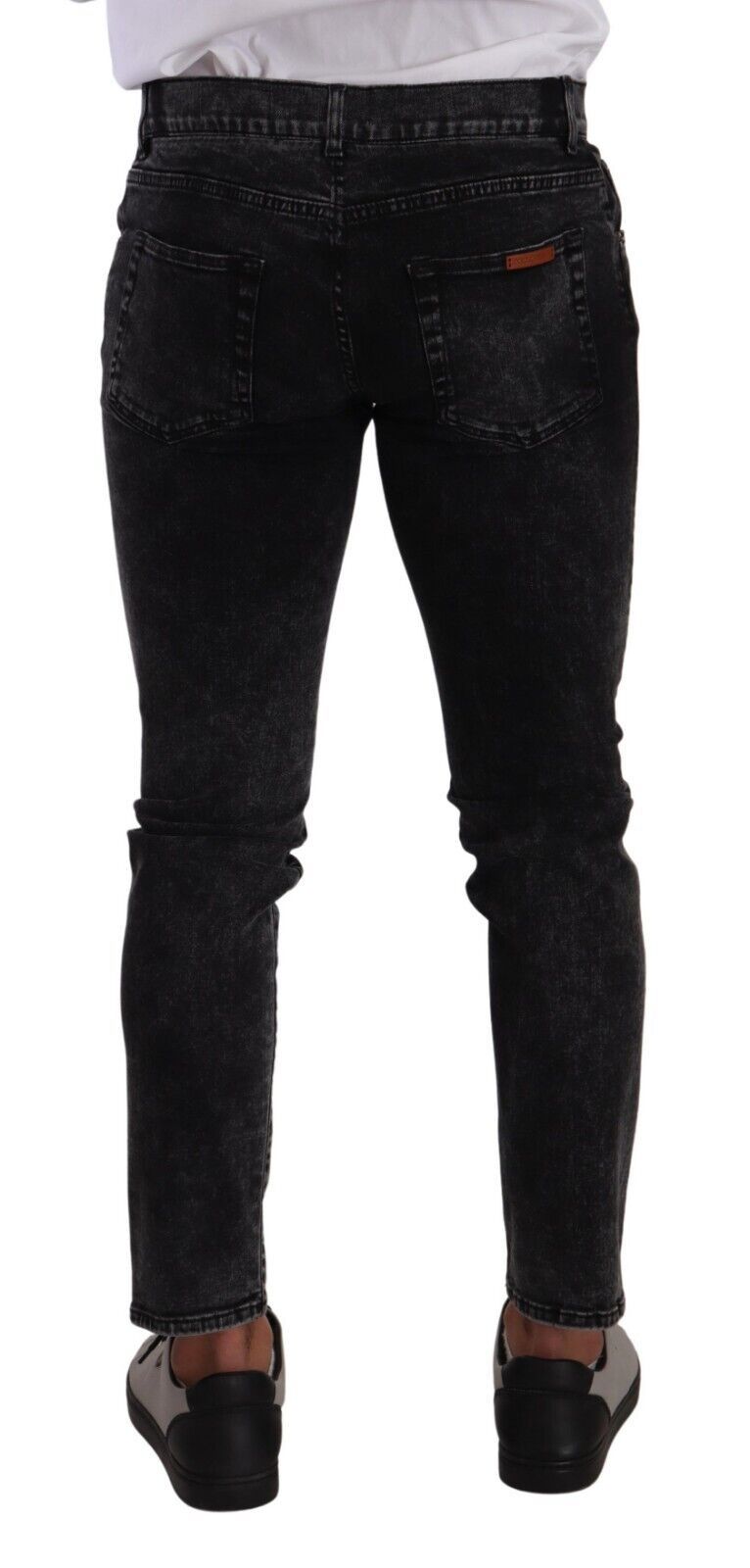 Dolce &amp; Gabbana Black Cotton Stretch Skinny Denim Trouser Jeans