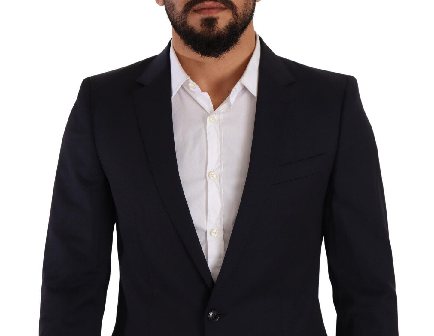 Dolce &amp; Gabbana Dunkelblauer einreihiger Mantel MARTINI Blazer