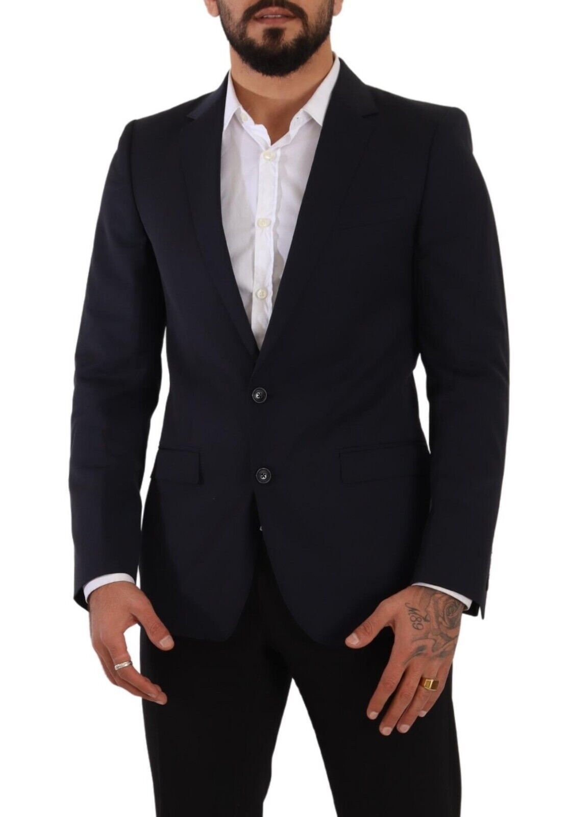 Dolce &amp; Gabbana Dark Blue Single Breasted Coat MARTINI Blazer