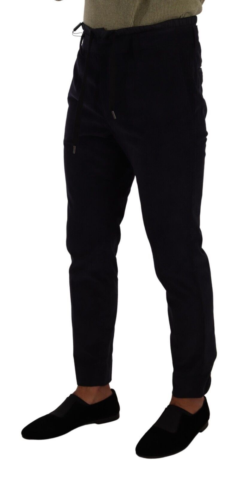 Dolce &amp; Gabbana Blue Cotton Skinny Corduroy Trouser Pants