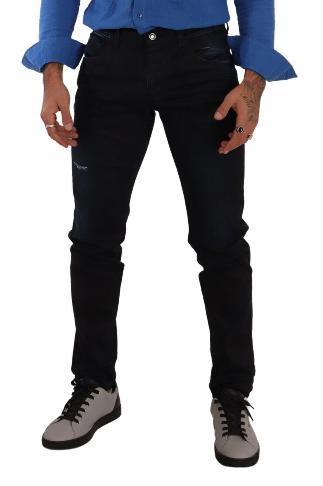 Dolce &amp; Gabbana Blue Cotton Stretch Skinny Denim Jeans